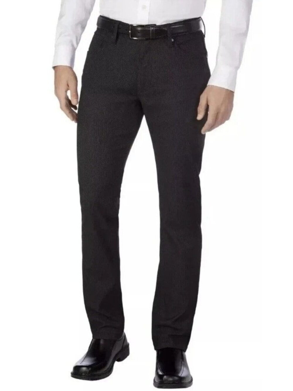 Urban Star Men's 32x34 Stretch Relaxed Fit Straight Leg Pants Black N1452